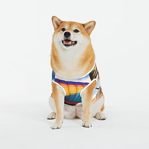 Siulas Hundejacke, Haustierkleidung für Katzen und Hunde, Hawaii-Heißluftballon-Hunde-Pyjama, Mantel für kleine, mittelgroße und große Hunde von SIULAS