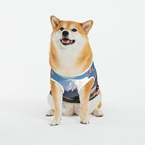 Siulas Klassische Hunde-Angstjacke, bequeme Haustierbekleidung für Katzen und Hunde, Mt. Fuji im Frühjahr, Mantel für kleine, mittelgroße und große Hunde Siulas Klassische Hunde-Angstjacke, bequeme Haustierbekleidung für Katzen und Hunde, Mt. Fuji im Frühjahr, Mantel für kleine, mittelgroße und große Hunde von SIULAS