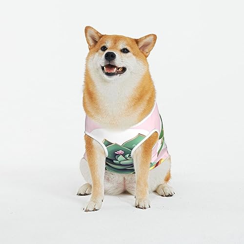 Siulas Klassische Hunde-Anxiety-Jacke, bequeme Haustierbekleidung für Katzen und Hunde, Cartoon-Sukkulenten-Mantel für kleine, mittelgroße und große Hunde von SIULAS