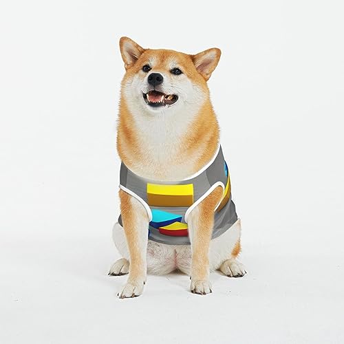 Siulas Klassische Hunde-Anxiety-Jacke, bequeme Haustierbekleidung für Katzen und Hunde, bunte Blöcke, Mantel für kleine, mittelgroße und große Hunde Siulas Klassische Hunde-Anxiety-Jacke, bequeme Haustierbekleidung für Katzen und Hunde, bunte Blöcke, Mantel für kleine, mittelgroße und große Hunde von SIULAS