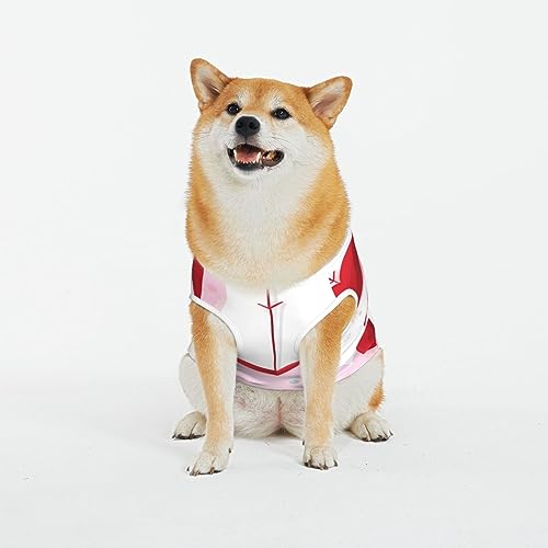 Siulas Klassische Hunde-Anxiety-Jacke, bequeme Haustierbekleidung für Katzen und Hunde, kleiner roter Herzmantel für kleine, mittelgroße und große Hunde von SIULAS