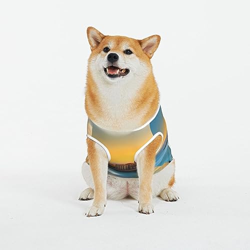 Siulas Klassische Hundeangstjacke, bequeme Haustierbekleidung für Katzen und Hunde, Sonnenuntergang im Barcelona-Mantel für kleine, mittelgroße und große Hunde Siulas Klassische Hundeangstjacke, bequeme Haustierbekleidung für Katzen und Hunde, Sonnenuntergang im Barcelona-Mantel für kleine, mittelgroße und große Hunde von SIULAS