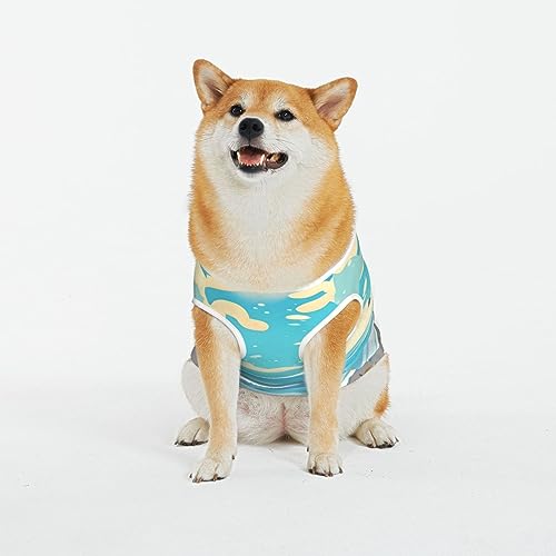 Siulas Klassische Hundeangstjacke, bequeme Haustierbekleidung für Katzen und Hunde, Strand-Cartoon-Mantel für kleine, mittelgroße und große Hunde von SIULAS