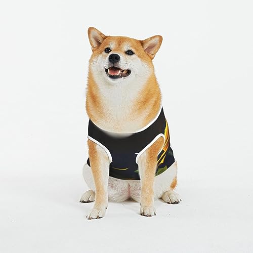 Siulas Klassische Hundeangstjacke, bequeme Haustierbekleidung für Katzen und Hunde, gelbe Rosen, Sternennacht für kleine, mittelgroße und große Hunde Siulas Klassische Hundeangstjacke, bequeme Haustierbekleidung für Katzen und Hunde, gelbe Rosen, Sternennacht für kleine, mittelgroße und große Hunde von SIULAS