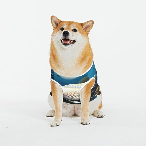 Siulas Klassische Hundeangstjacke, bequeme Haustierbekleidung für Katzen und Hunde, weiß-goldener Fischmantel für kleine, mittelgroße und große Hunde Siulas Klassische Hundeangstjacke, bequeme Haustierbekleidung für Katzen und Hunde, weiß-goldener Fischmantel für kleine, mittelgroße und große Hunde von SIULAS
