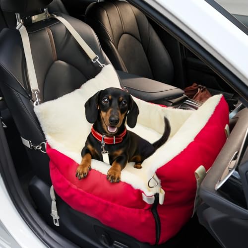 SIVEIS 3-in-1 Hundesitz fürs Auto & Reisebett für kleine Hunde – Tragbarer Autositz mit erweiterbarer Liegefläche, gepolstertem Kissen, für Vorder- oder Rücksitz, innen & außen von SIVEIS