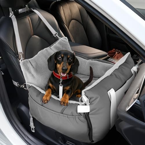 SIVEIS 3-in-1 Hundesitz fürs Auto & Reisebett für kleine Hunde – Tragbarer Autositz mit erweiterbarer Liegefläche, gepolstertem Kissen, für Vorder- oder Rücksitz, innen & außen von SIVEIS