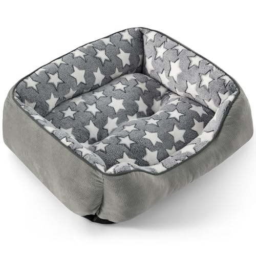 SIWA MARY Hundebett, waschbar, orthopädisch, weich, beruhigend, flauschig, strapazierfähig, mit rutschfester Unterseite, Größe M, 76,2 x 61 x 22,9 cm, Dunkelgrau von SIWA MARY