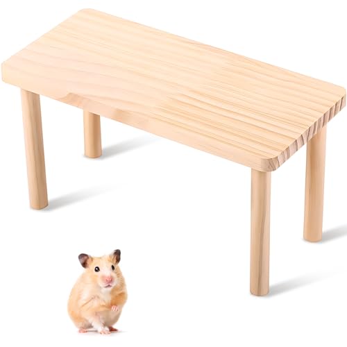 Hamsterkäfig Zubehör, Holz Hamster Plattform Kleintiere, Hamster Stand Plattformen Sitzstangen Spielzeug Käfig Zubehör für Hamster Eichhörnchen Rennmäuse Chinchilla von SIWOKJJO