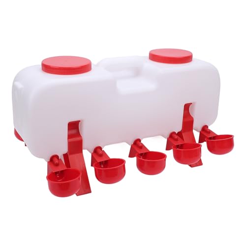 Automatischer Hühnertränker, Geflügelwasserfutter-Set, Automatische Wasserversorgung Geflügeltränke Kit für Küken, Truthahn, Ente, Gans von SIXRUN