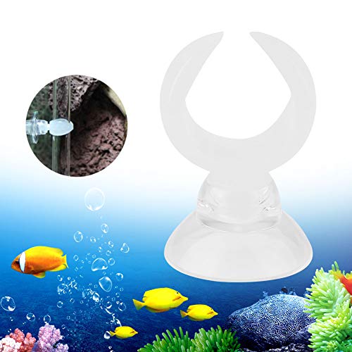 SIXRUN Aquarium-Saugnapf-Clips, Airline-Rohrhalter, Blattförmiges, Farbenfrohes Design, Langlebiges Kunststoffmaterial (Weißer Innendurchmesser 17,6 mm) von SIXRUN