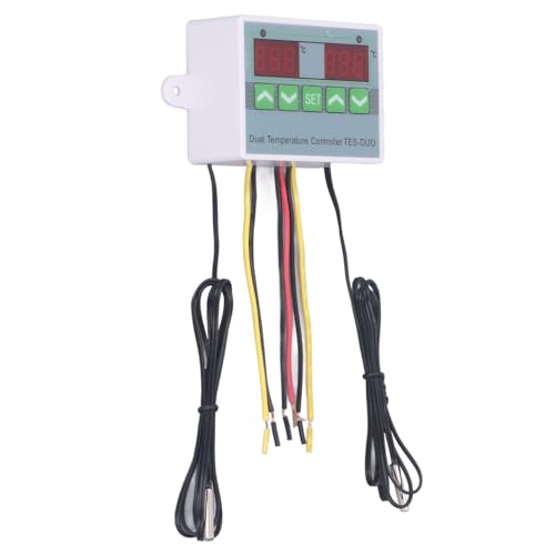 SIXRUN Doppeltemperaturregler Wasserdichtes Datenspeicher -Thermostat für Inkubatoren, (DC24V) von SIXRUN