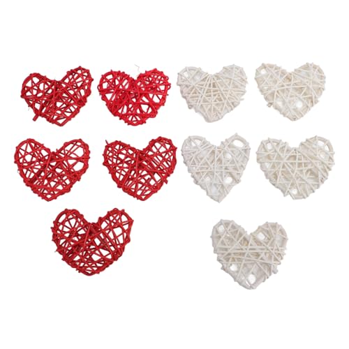 SIXRUN Herz -veränderte Rattanballs Attraktive Vase -Füllstoffe und Traditionelle Vorräte für das Büro für Heimpartys, Paket von 10 PCs SIXRUN Herz -veränderte Rattanballs Attraktive Vase -Füllstoffe und Traditionelle Vorräte für das Büro für Heimpartys, Paket von 10 PCs von SIXRUN