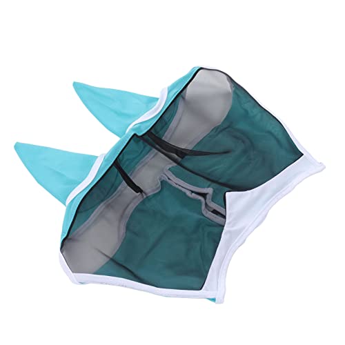 Soft Fine Mesh Horse Face Maske Leicht zu Tragen Pferdszubehör, um Fliegende Insekten zu Verhindern, die für Pferde Geeignet Sind (Blue) von SIXRUN