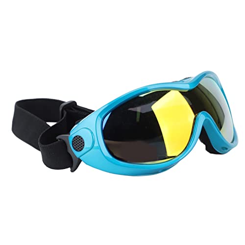 UV-Schutz-Haustierbrille, PVC und PC, Verstellbar, Starke Schlagfestigkeit, Hundesonnenbrille für Haustier, Hund, Katze, UV-Schutz, Hundesonnenbrille, Winddicht (Blue) von SIXRUN
