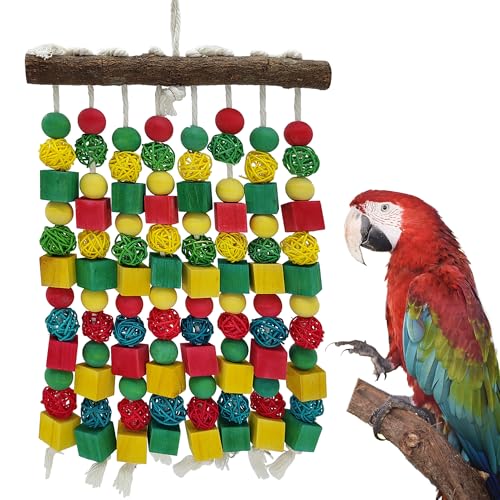 Vogelspielzeug, Papageienspielzeug für mittelgroße und große Vögel, natürliche Holzblöcke, Kauspielzeug, Papageienkäfig, Beißspielzeug, geeignet für Papageien, Sittiche, Aras, Graue Kakadus, Vogelspielzeug, Papageienspielzeug für mittelgroße und große Vögel, natürliche Holzblöcke, Kauspielzeug, Papageienkäfig, Beißspielzeug, geeignet für Papageien, Sittiche, Aras, Graue Kakadus, von SIYIPURR
