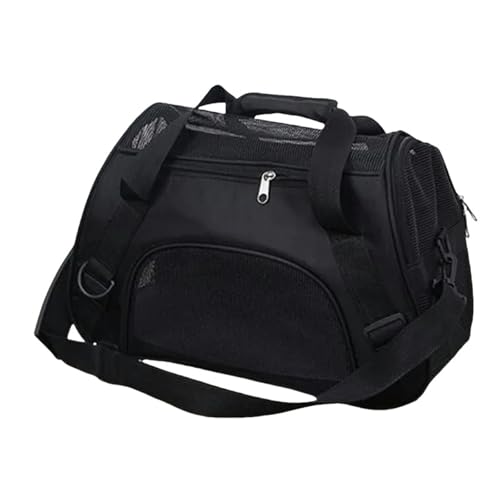 Haustier-Rucksack Haustier Tragbare Reisetasche-Schwarz-43x21x30cm von SJFYB