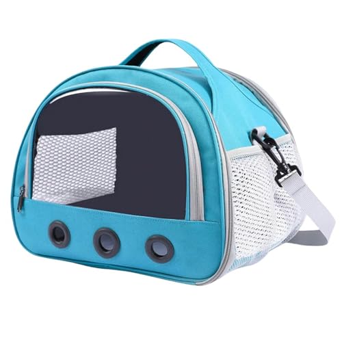 Haustier-Rucksack Praktischer Haustierreise -Rucksack-Blau-S （23x20x19cm） von SJFYB