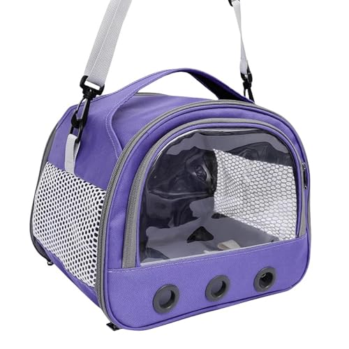 Haustier-Rucksack Praktischer Haustierreise -Rucksack-lila-S （23x20x19cm） von SJFYB