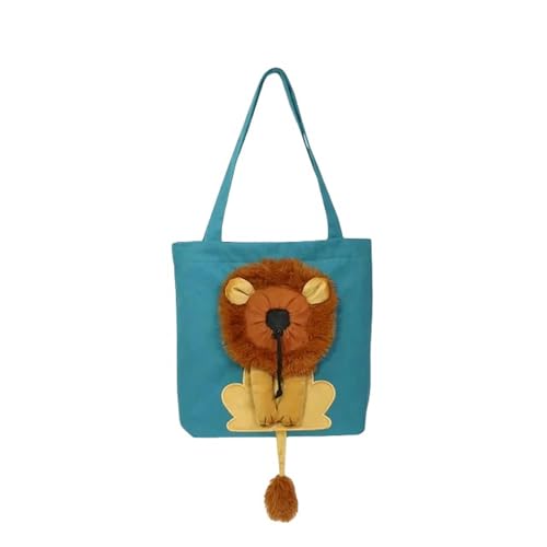 Haustier-Rucksack Reisende Umhängetasche Nette Haustier Canvas Tasche-Blau-M 43x43cm von SJFYB