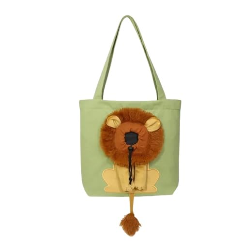 Haustier-Rucksack Reisende Umhängetasche Nette Haustier Canvas Tasche-Hellgrün-M 43x43cm von SJFYB
