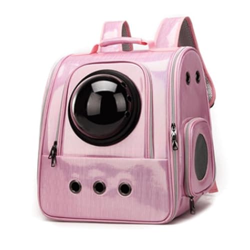 Belüften Sie den Haustier-Rucksack, tragbarer Reiserucksack for Haustiere, for kleine Haustierträger, for Reisen im Freien und for Wandern(Rose) von SJHDUNBW EUR
