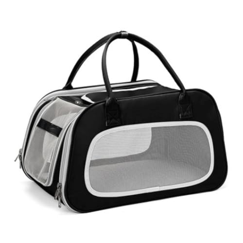 Faltbarer Haustier-Rucksackträger for Katzen und Hunde, belüfteter Reiserucksack for Wandern und for den Außenbereich(Svart) von SJHDUNBW EUR