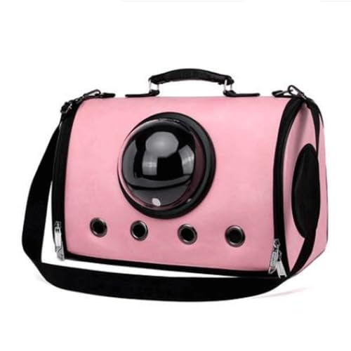 Haustier-Rucksack-Träger-Luftpolstertasche for kleine Katzenhunde, tragbar(Rose) von SJHDUNBW EUR