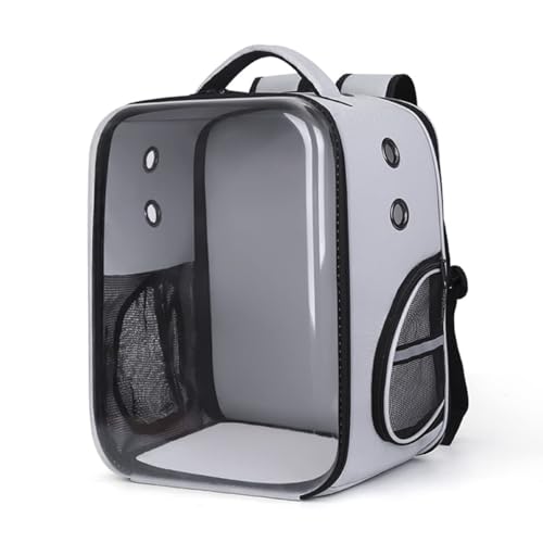 Haustier-Rucksackträger for Katzen und Welpen, transparente Raumkapsel-Haustiertrage, Komfort for Reisen, Wandern und Outdoor(Blanc) von SJHDUNBW EUR