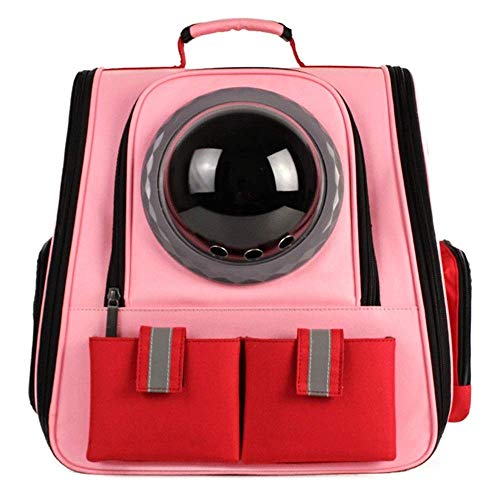 Haustier-Tragerucksack for Katzen und Welpen, tragbare, atmungsaktive Reisetasche for Haustiere for Wandern, Spazierengehen und for den Einsatz im Freien(Rose) von SJHDUNBW EUR