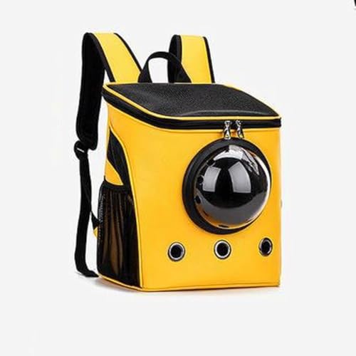 Haustier-Tragerucksack for kleine Hunde und Katzen, Reise-Haustiertasche for kleine und mittelgroße Katzen, Hunde und Welpen bis zu 9 kg, tragbar und freihändig(Geel) von SJHDUNBW EUR