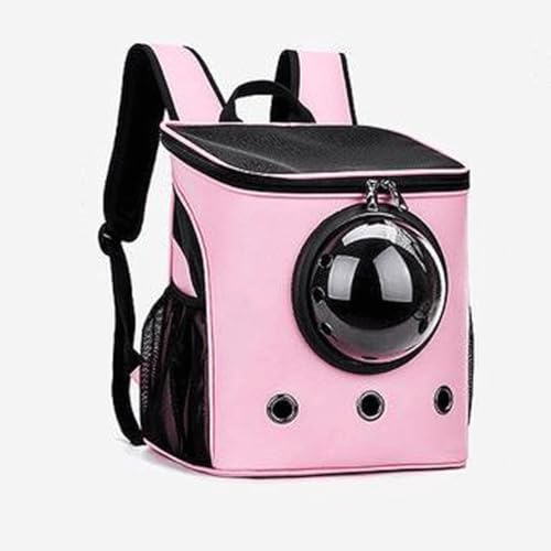 Haustier-Tragerucksack for kleine Hunde und Katzen, Reise-Haustiertasche for kleine und mittelgroße Katzen, Hunde und Welpen bis zu 9 kg, tragbar und freihändig(Rose) von SJHDUNBW EUR