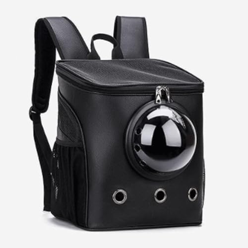 Haustier-Tragerucksack for kleine Hunde und Katzen, Reise-Haustiertasche for kleine und mittelgroße Katzen, Hunde und Welpen bis zu 9 kg, tragbar und freihändig(Svart) von SJHDUNBW EUR