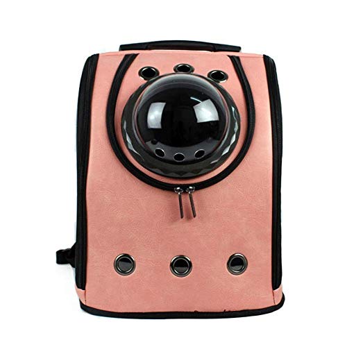 Haustier-Tragerucksack – leichte, atmungsaktive Reisetasche for Katzen und Hunde, tragbarer Haustier-Rucksack for Wandern und Spazierengehen im Freien(Rose) von SJHDUNBW EUR