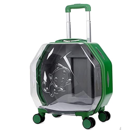 Reise-Trolley-Rucksack for Haustiere – Transparente Hunde- und Katzentragetasche mit Rädern for Reisen im Freien und Camping(A) von SJHDUNBW EUR