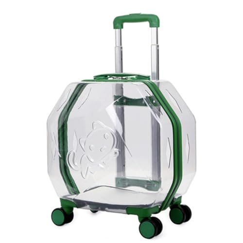 Reise-Trolley-Rucksack for Haustiere – Transparente Hunde- und Katzentragetasche mit Rädern for Reisen im Freien und Camping(B) von SJHDUNBW EUR