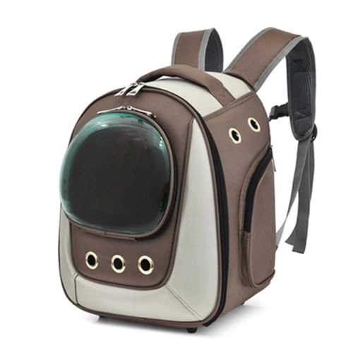 Reiserucksack for Haustiere for kleine Hunde und Katzen, tragbarer Haustierträger mit atmungsaktivem Netzgewebe, for den Einsatz auf Reisen im Freien(Bruin) von SJHDUNBW EUR