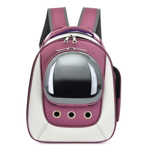 Reiserucksack for Haustiere for kleine Hunde und Katzen, tragbarer Haustierträger mit atmungsaktivem Netzgewebe, for den Einsatz auf Reisen im Freien(Rosso) von SJHDUNBW EUR
