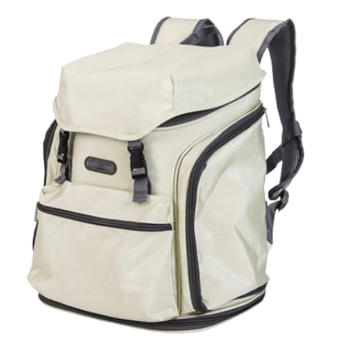 Rucksack-Tragetasche for Katzen und Hunde for kleine Haustiere – zusammenklappbare Reise-Tragetasche for Haustiere mit Netz, leichtes Design for unterwegs(Blanc) von SJHDUNBW EUR