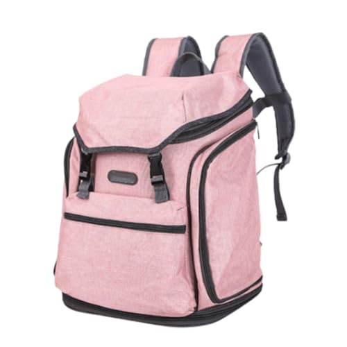 Rucksack-Tragetasche for Katzen und Hunde for kleine Haustiere – zusammenklappbare Reise-Tragetasche for Haustiere mit Netz, leichtes Design for unterwegs(Rose) von SJHDUNBW EUR