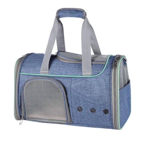 Rucksackträger for Katzen und Hunde, groß, faltbar, mit hoher Kapazität, for kleine Katzen, Reisen, Wandern, Outdoor, belüftet(Bleu) von SJHDUNBW EUR
