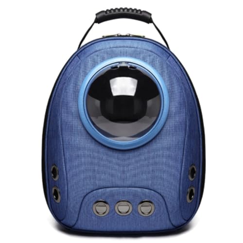 Tragbare Reisetasche for Haustiere, Rucksack for die Haustiertrage mit verstellbarem Schultergurt for kleine Katzen und Hunde(Dark Blue) von SJHDUNBW EUR