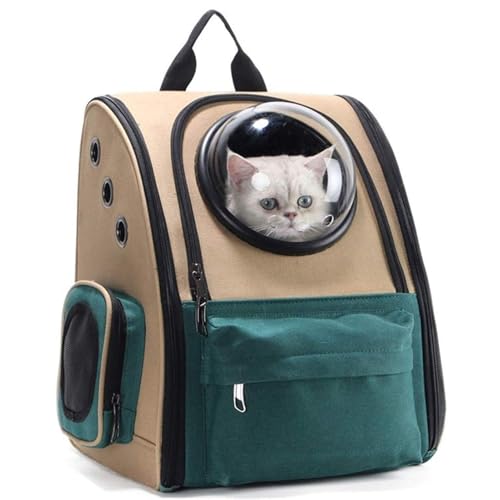 Tragbarer Haustier-Rucksack mit Luftblasen und Belüftungsnetz for kleine Katzen und Hunde(A-Brown) von SJHDUNBW EUR