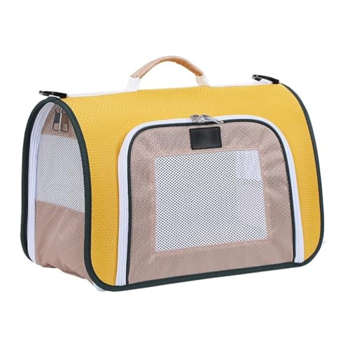 Tragetasche for Haustiere mit integrierter Seilschnalle, zusammenklappbarer, bequemer Rucksack for Hunde und Katzen for Reisen im Freien(C,L) von SJHDUNBW EUR
