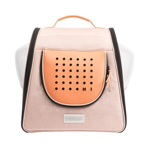 Transparenter Haustier-Rucksack in Raumkapselform, kleine Katzen- und Welpentragetasche for Wandern und for den Außenbereich(Rose) von SJHDUNBW EUR
