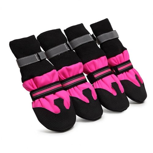 Hundeschuhe Pfotenschutz Outdoor Haustier Schuhe Weiche Sohle Anti-Skid wasserdichte Pet Sneaker Stiefel for Kleine Hunde Hund Anti-Slip Regen(17,XL) von SJHFKDK