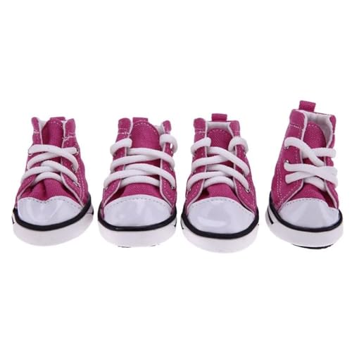 Hundeschuhe Pfotenschutz Outdoor Verschleißfeste 4-teiliges Set for kleine Hunde, Katzen, lässiger Stil, atmungsaktive Haustier-Booties for den Außenbereich, Welpen-Sneaker, Jeansschuhe, Hund(2,Pink) Hundeschuhe Pfotenschutz Outdoor Verschleißfeste 4-teiliges Set for kleine Hunde, Katzen, lässiger Stil, atmungsaktive Haustier-Booties for den Außenbereich, Welpen-Sneaker, Jeansschuhe, Hund(2,Pink) von SJHFKDK