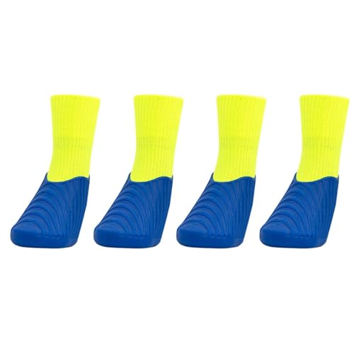 SJHFKDK Hundeschuhe Pfotenschutz Outdoor 4 Teile/Satz Hund Pfote Protecto Stiefel Wasserdicht Regen Winter Haustier Schnee Schuhe Welpen Socke Mit Antislip Weiche Wandern Und Laufen(4,S) von SJHFKDK