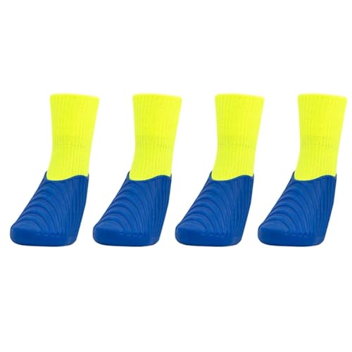 SJHFKDK Hundeschuhe Pfotenschutz Outdoor 4 Teile/Satz Hundestiefel Wasserdicht Regen Winter Haustier Schneeschuhe Welpensocke Mit Antirutschsohle Weicher Bequemer Pfotenschutz(A,Samll) von SJHFKDK