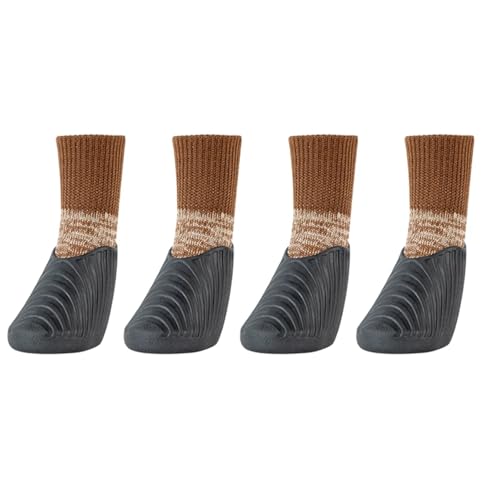 SJHFKDK Hundeschuhe Pfotenschutz Outdoor 4 Teile/Satz Hundestiefel Wasserdicht Regen Winter Haustier Schneeschuhe Welpensocke Mit Antirutschsohle Weicher Bequemer Pfotenschutz(C,X-Samll) von SJHFKDK